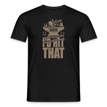 I'd Hit That Funny Blacksmith Metal Worker - Men's T-Shirt - black - Front - AI Model Male 178 light (178cm)