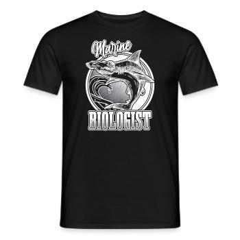 Biologiste marin Requin-marteau Biologie marine - T-shirt homme - noir - Devant - AI Model Male 178 light (178cm)