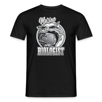 Biologiste marin Requin-marteau Biologie marine - T-shirt homme - noir - Devant - AI Model Male 178 light (178cm)