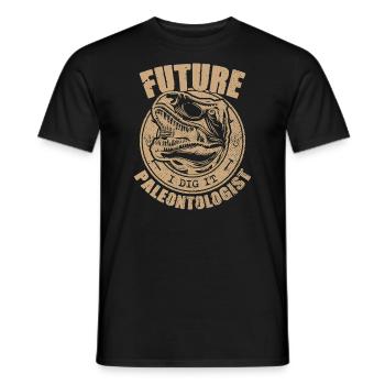Future Paleontologist Paleontology Dinosaurs Lover - Men's T-Shirt - black - Front - AI Model Male 178 light (178cm)