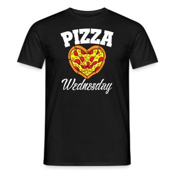 Mittwoch Pizza Night Funny Pizza Lover Fast Food - Männer T-Shirt - Schwarz - Vorne - AI Model Male 178 light (178cm)