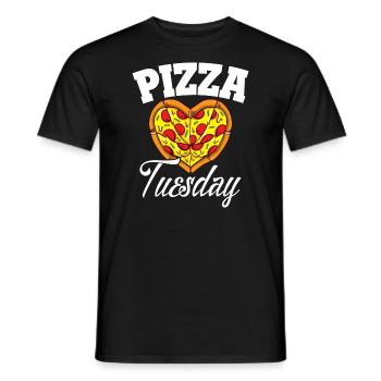 Dienstag Pizza Night Funny Pizza Lover Fast Food - Männer T-Shirt - Schwarz - Vorne - AI Model Male 178 light (178cm)