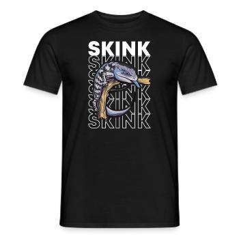 Blue Tongue Skink Owner Retro 80's Style - Men's T-Shirt - black - Front - AI Model Male 178 light (178cm)