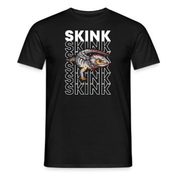 Red Eyed Crocodile Skink 80's Style Reptile Keeper - T-shirt homme - noir - Devant - AI Model Male 178 light (178cm)