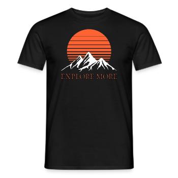 Explorez plus de montagnes tshirt - T-shirt homme - noir - Devant - AI Model Male 178 light (178cm)
