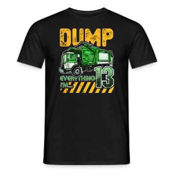 Müllwagen 13. Geburtstag 13 Jahre alter Geburtstag - Männer T-Shirt - Schwarz - Vorne - AI Model Male 178 light (178cm)