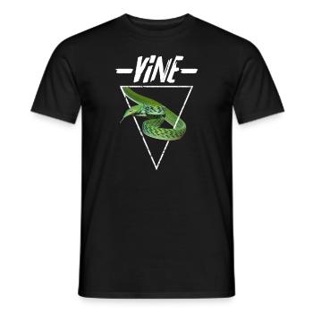 Asiatische Weinnatter Ahaetulla Prasina Geometrisch - Männer T-Shirt - Schwarz - Vorne - AI Model Male 178 light (178cm)
