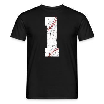 Kinder 1. Geburtstag Baseballspieler 1 Jahr alt - Männer T-Shirt - Schwarz - Vorne - AI Model Male 178 light (178cm)