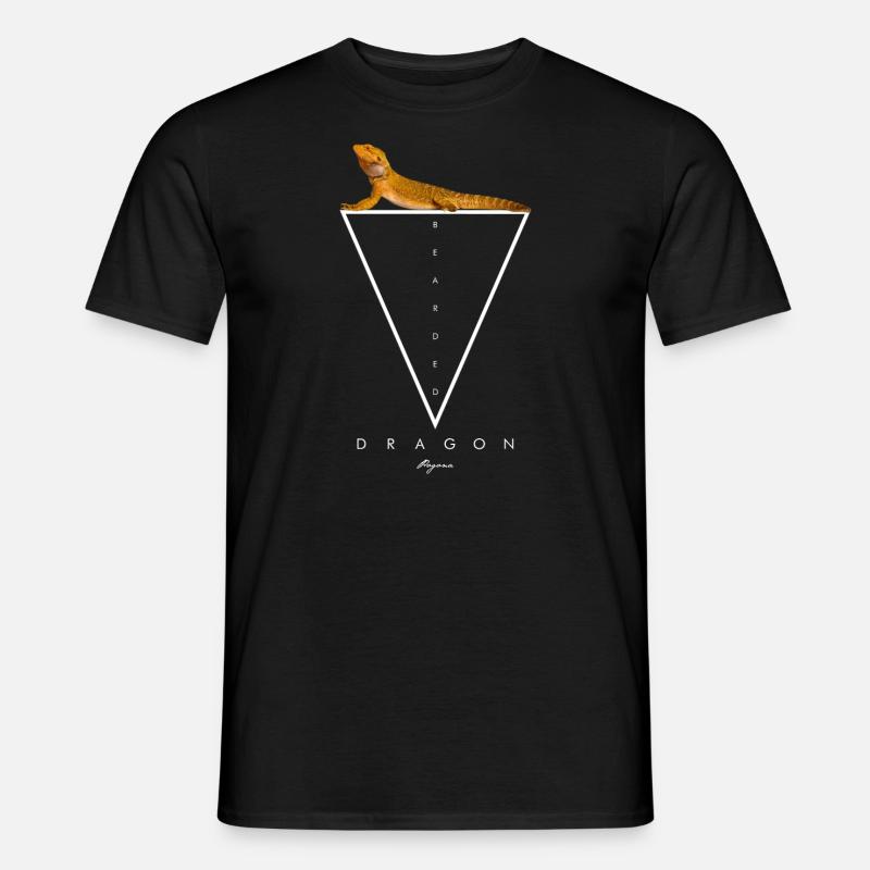 Bartdrache Modern Geometrisch - Männer T-Shirt - Schwarz