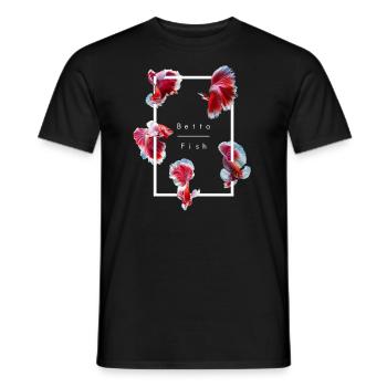 Siamesischer Kampffisch Betta Fish Aquarium - Männer T-Shirt - Schwarz - Vorne - AI Model Male 178 light (178cm)