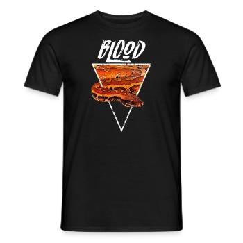 Blood Python Snake Keeper Geometric - Men's T-Shirt - black - Front - AI Model Male 178 light (178cm)