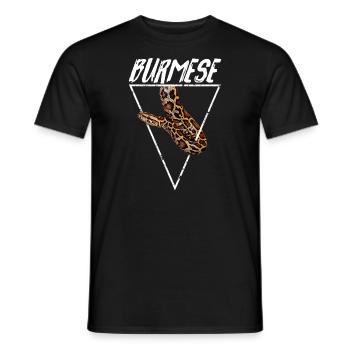 Burmesischer Python Besitzer Geometrisch - Männer T-Shirt - Schwarz - Vorne - AI Model Male 178 light (178cm)
