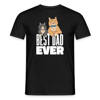Meilleur Cat Dad Ever Funny Cat Daddy Fathers Day Gift - T-shirt homme - noir - Devant - AI Model Male 178 light (178cm)