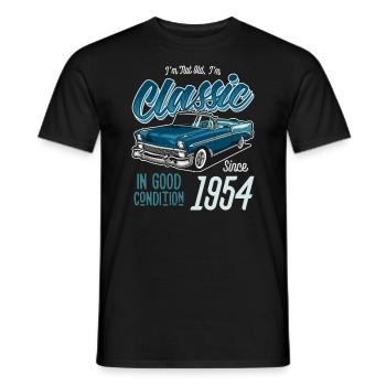 I'm Not Old I'm Classic Car Vintage Born In 1954 - Men's T-Shirt - black - Front - AI Model Male 178 light (178cm)