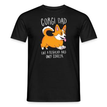 Meilleur Corgi Dad Ever Retro Vintage - T-shirt homme - noir - Devant - AI Model Male 178 light (178cm)