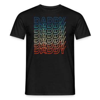 Papa Rétro Vintage Fête des Pères - T-shirt homme - noir - Devant - AI Model Male 178 light (178cm)