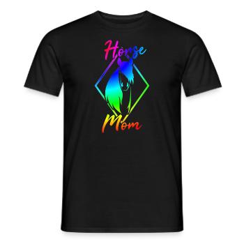 Pferd Mama Pferd Liebhaber Reiter - Männer T-Shirt - Schwarz - Vorne - AI Model Male 178 light (178cm)