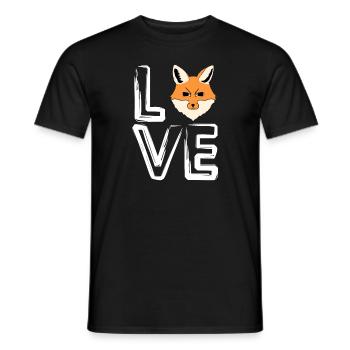 Ich liebe Füchse - Männer T-Shirt - Schwarz - Vorne - AI Model Male 178 light (178cm)
