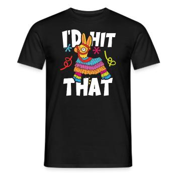 J’avais frappé cette Pinata Mexican Cinco de Mayo Party - T-shirt homme - noir - Devant - AI Model Male 178 light (178cm)
