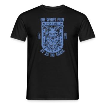 Lustige Weihnachten Motorrad Santa Biker Motorrad - Männer T-Shirt - Schwarz - Vorne - AI Model Male 178 light (178cm)