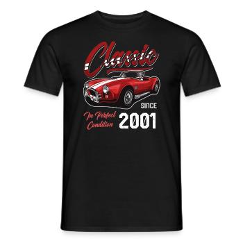 Je ne suis pas vieux Je suis une voiture classique vintage née en 2001 - T-shirt homme - noir - Devant - AI Model Male 178 light (178cm)