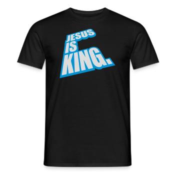 Citation de Jésus est roi - T-shirt homme - noir - Devant - AI Model Male 178 light (178cm)