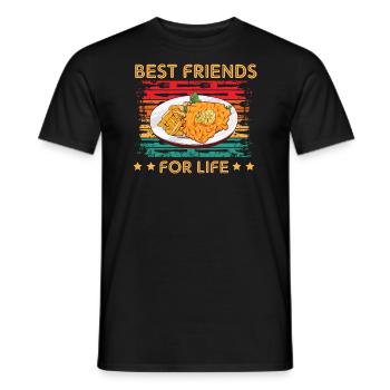 Schnitzel Best Friends pour la vie - T-shirt homme - noir - Devant - AI Model Male 178 light (178cm)