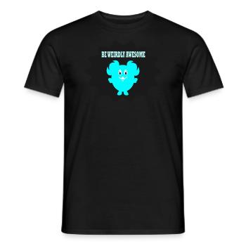 Be Weirdly Awesome - Men's T-Shirt - black - Front - AI Model Male 178 light (178cm)