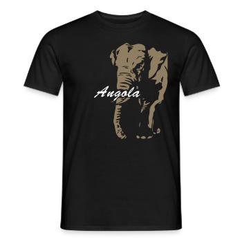 Angola - Elefant - Männer T-Shirt - Schwarz - Vorne - AI Model Male 178 light (178cm)
