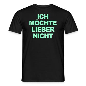 Bartleby der Schreiber - Ich möchte lieber nicht - Männer T-Shirt - Schwarz - Vorne - AI Model Male 178 light (178cm)