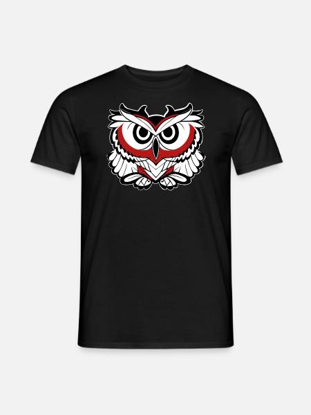 Eule - Männer T-Shirt - Schwarz