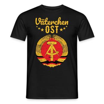 Väterchen Ost DDR Ossi Geschenkidee - Männer T-Shirt - Schwarz - Vorne - AI Model Male 178 light (178cm)