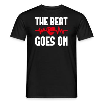 The Beat Goes on - Men's T-Shirt - black - Front - AI Model Male 178 light (178cm)