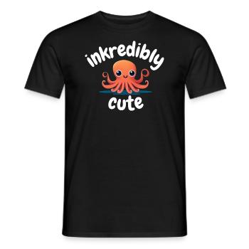 Mignon Octopus Cartoon Style Tshirt pour enfants - T-shirt homme - noir - Devant - AI Model Male 178 light (178cm)