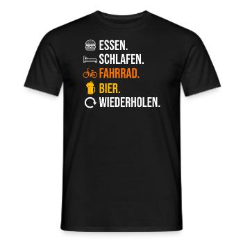 Radfahrer Fahrradfahrer Bier Rad Fahrrad - Männer T-Shirt - Schwarz - Vorne - AI Model Male 178 light (178cm)