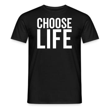 Vintage Choose Life Les meilleures habitudes - T-shirt homme - noir - Devant - AI Model Male 178 light (178cm)