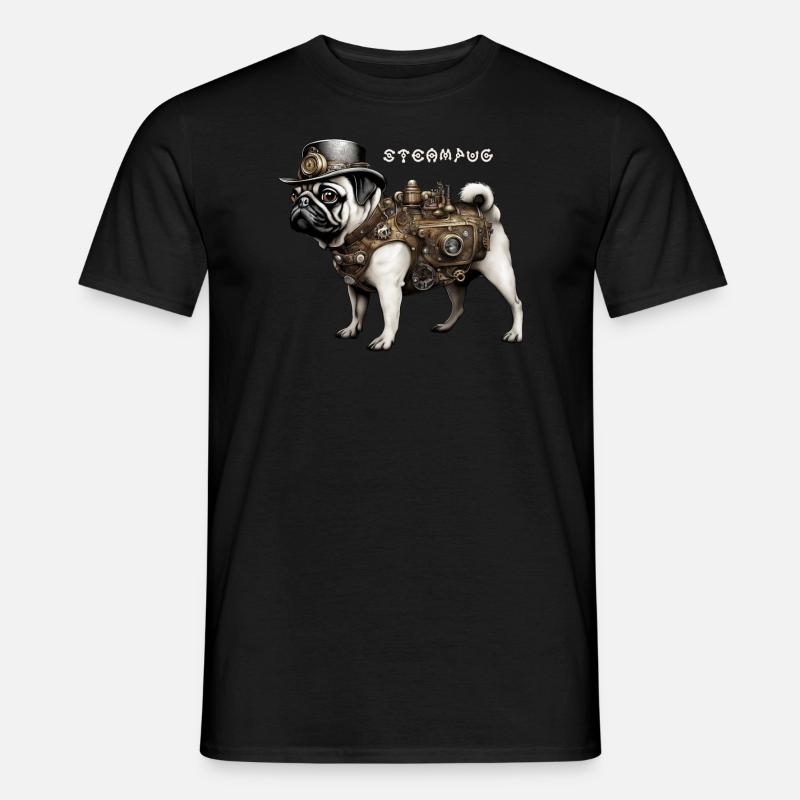 Steampug (steampunk) - Männer T-Shirt - Schwarz