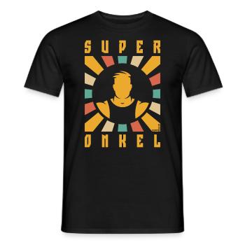 Super Onkel (Superonkel / Strahlen / 4C) - Männer T-Shirt - Schwarz - Vorne - AI Model Male 178 light (178cm)