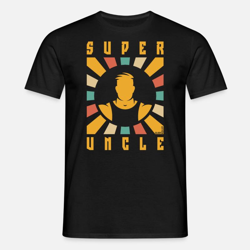 Super Uncle (Rays / 4C) - Men's T-Shirt - black
