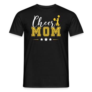 Vintage Retro Cheer Mom Proud Cheerleader Mama - Men's T-Shirt - black - Front - AI Model Male 178 light (178cm)