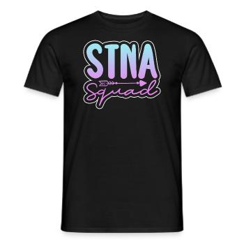 STNA Squad State tested Nursing assistant - Men's T-Shirt - black - Front - AI Model Male 178 light (178cm)