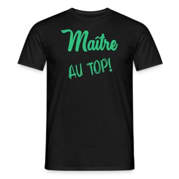 MEISTER - Männer T-Shirt - Schwarz - Vorne - AI Model Male 178 light (178cm)