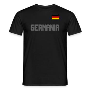 Germany jersey look GERMANIA with flag flag - Men's T-Shirt - black - Front - AI Model Male 178 light (178cm)