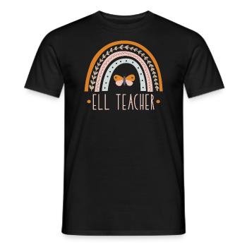 ELL Teacher English Learning Educator Language - Men's T-Shirt - black - Front - AI Model Male 178 light (178cm)