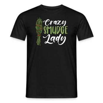 Crazy Smudge Lady Native American Smudging Ritual - Men's T-Shirt - black - Front - AI Model Male 178 light (178cm)