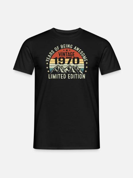 Cadeau pour Célébrer Votre Année de Naissance 1970 - Mænd T-shirt - sort