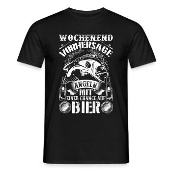 Angeln und Bier - Männer T-Shirt - Schwarz - Vorne - AI Model Male 178 light (178cm)