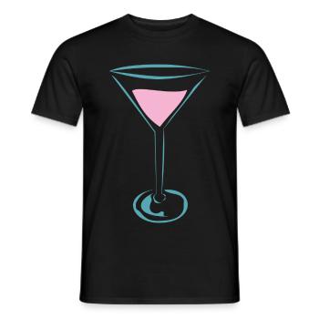 Cocktail Glas für Cocktail Fans - Männer T-Shirt - Schwarz - Vorne - AI Model Male 178 light (178cm)