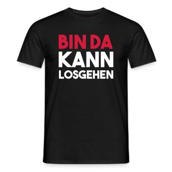 BIN DA can get started - Men's T-Shirt - black - Front - AI Model Male 178 light (178cm)