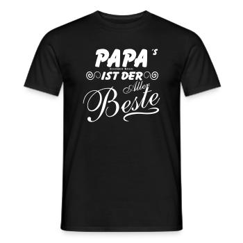 Vatertag Papa ist der Allerbeste Typografie Spruch - Männer T-Shirt - Schwarz - Vorne - AI Model Male 178 light (178cm)